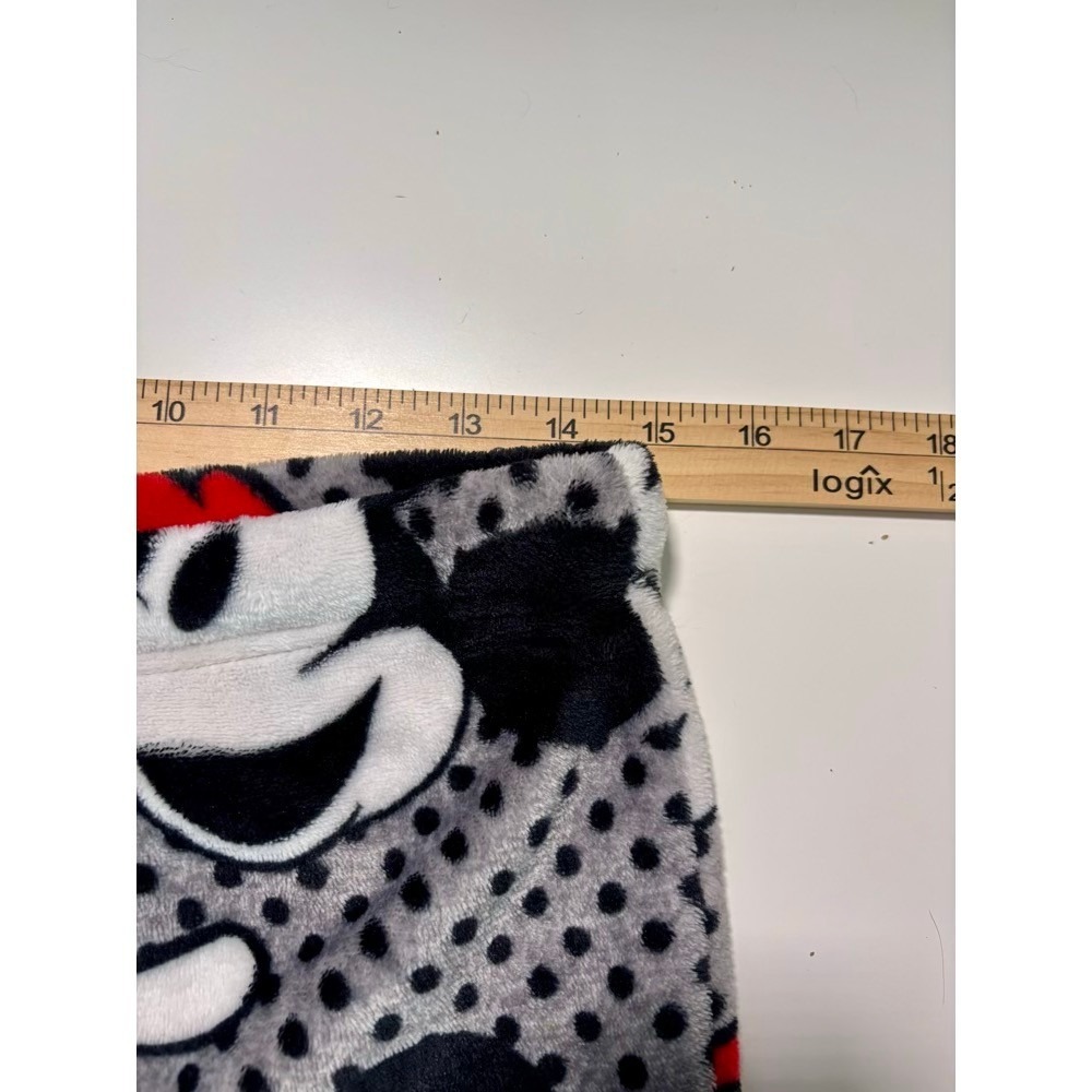 Disney Mickey Mouse Pajama Pants Womens S Grey Fleece Polka Dot Loungewear Gift - Picture 7 of 13